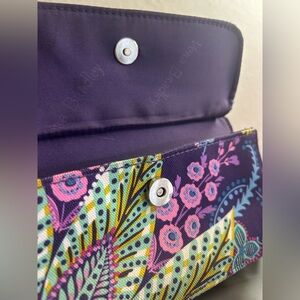 Vera Bradley Deep Purple Floral Snap Wallet